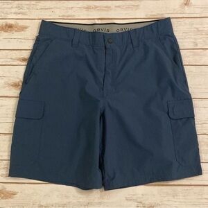 Orvis Men’s Blue Chino Cargo Shorts Size 36